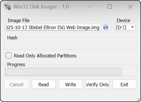 Win32 Disk Imager